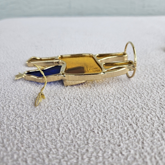 VTG Danbury Mint Mary and Joseph Fleeing to Egypt Camel Stained Glass Hanging - Picture 7 of 10